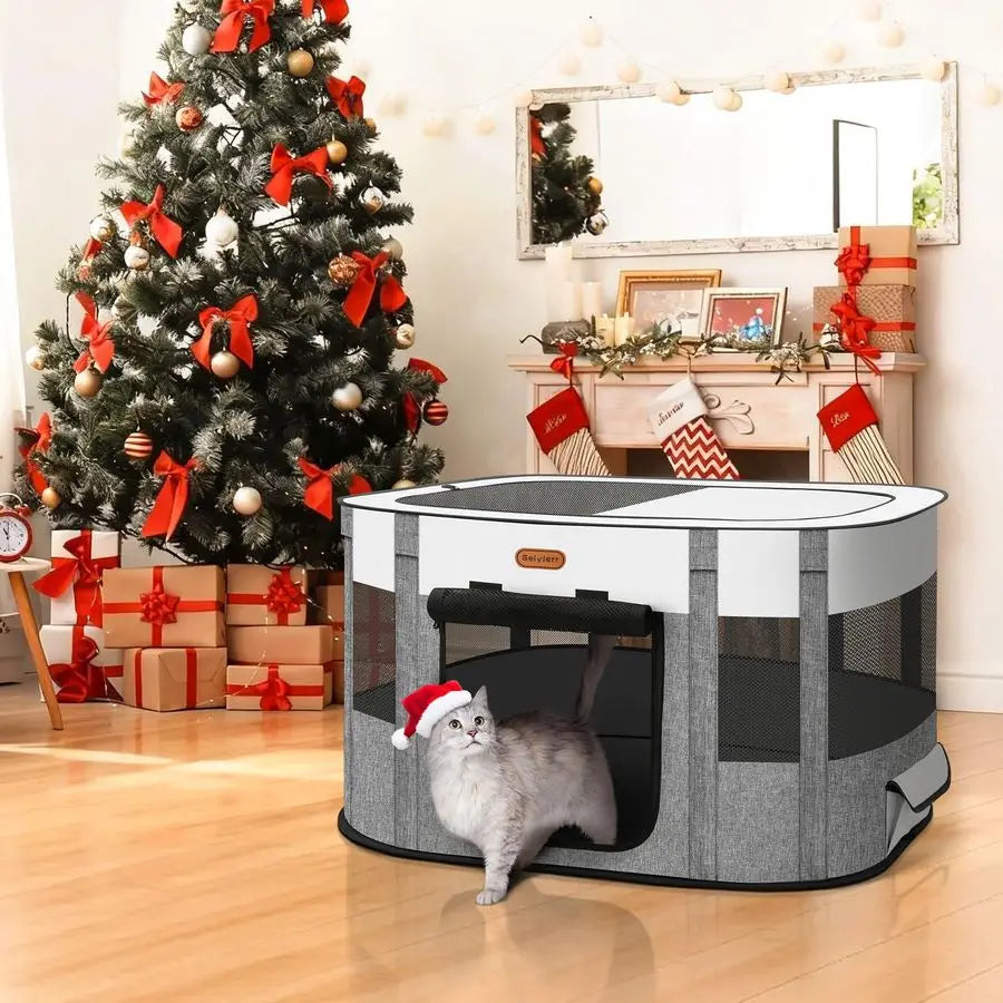 Andra Nomad™ | Deluxe Outdoor Pet Playpen - Pop-Up Camping Tent & Travel Crate with Carrying Case